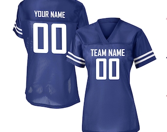 Custom Football Jersey for Women - Personalized Name and Number