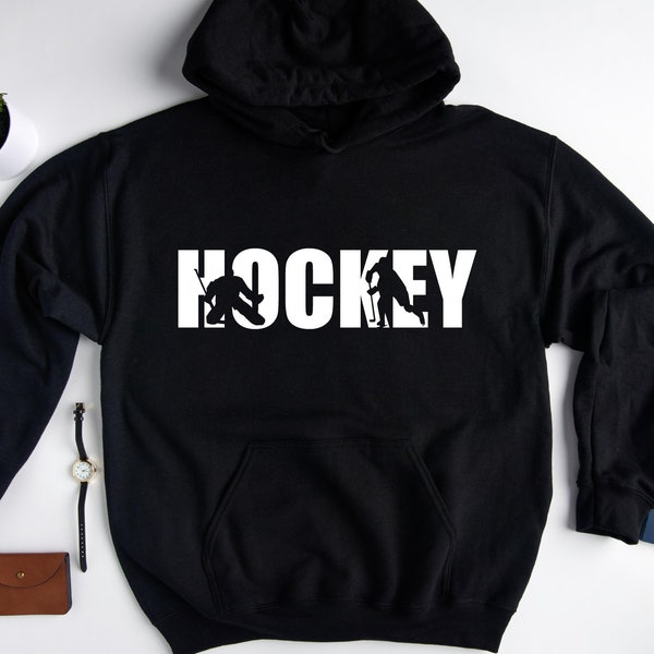 Hockey Hoodie, Ice Hockey Hoodie Sweatshirt, Hockey Player Hoodie, Hockey Gifts, Hockey Coach Hoodie, Love Hockey Hoodie, hockey lover gift