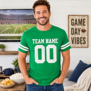 Custom Team T-Shirt, Personalized Number Shirt, Football Game Day Shirt, Matching Family Sports Tee