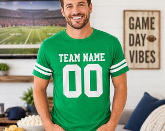 Custom Team T-Shirt, Personalized Number Shirt, Football Game Day Shirt, Matching Family Sports Tee