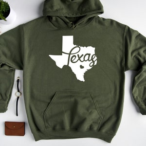 Texas Hoodie, Texas Home, Texas Sweatshirt, Lone Star State, University Sweatshirt, Texas Map Hoodie, Country Girl Gift, Houston, Texas Gift