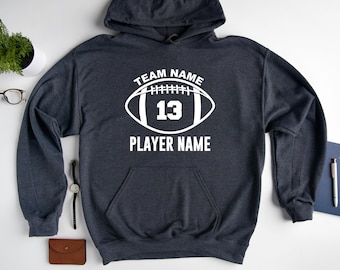 Custom Football Hoodie Personalized Football Sweatshirt Football