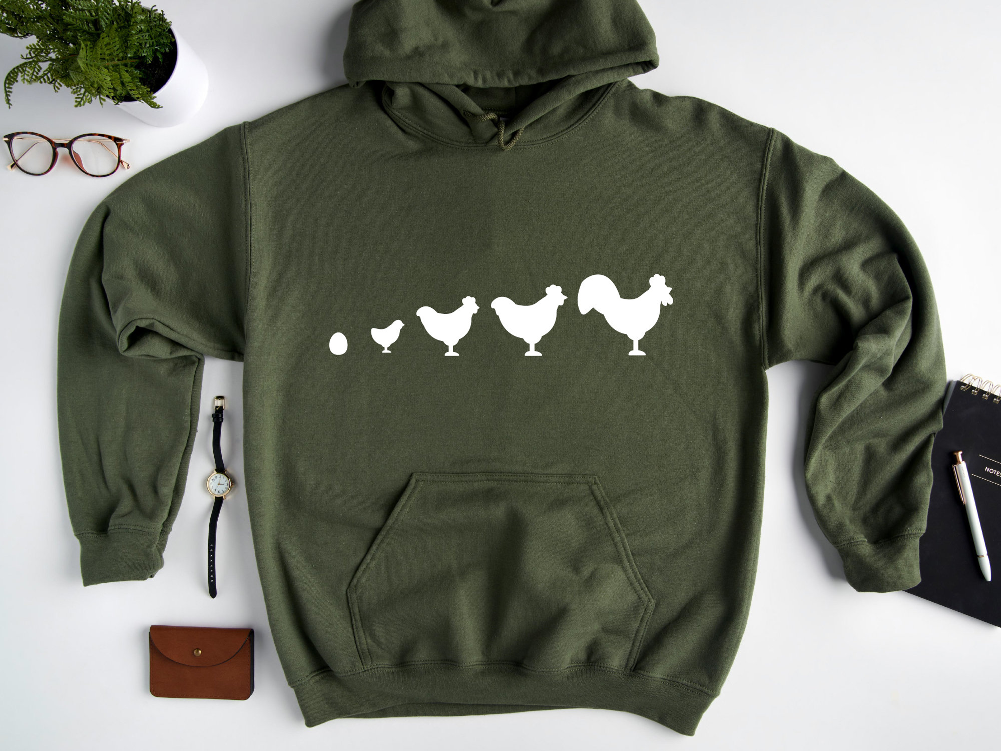 Chicken Hoodie Hoodie, Women's Chicken Hoodie, Farm Hoodie, Chicken Lover Gift, Farm Lady Hoodie, Country Girl Hoodie, Chicken Mom Hoodie
