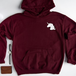 Unicorn Hoodie, Pocket Unicorn SweatShirt, Unicorn Horse, Girl Unicorn Hoodie, Unicorn Outfit, Unicorn Gift, Unicorn Party, Womens Unicorn