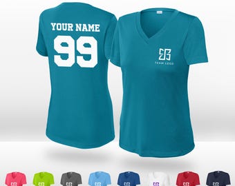 Moisture-Wicking V-Neck Shirt - Lightweight, Breathable Fit for Women