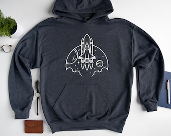 Aerospace Engineering Hoodie, Travel to Moon Hoodie | Aerospace Hoodie | Space Travel Hoodie | Earth Shirt | NASA hoodie