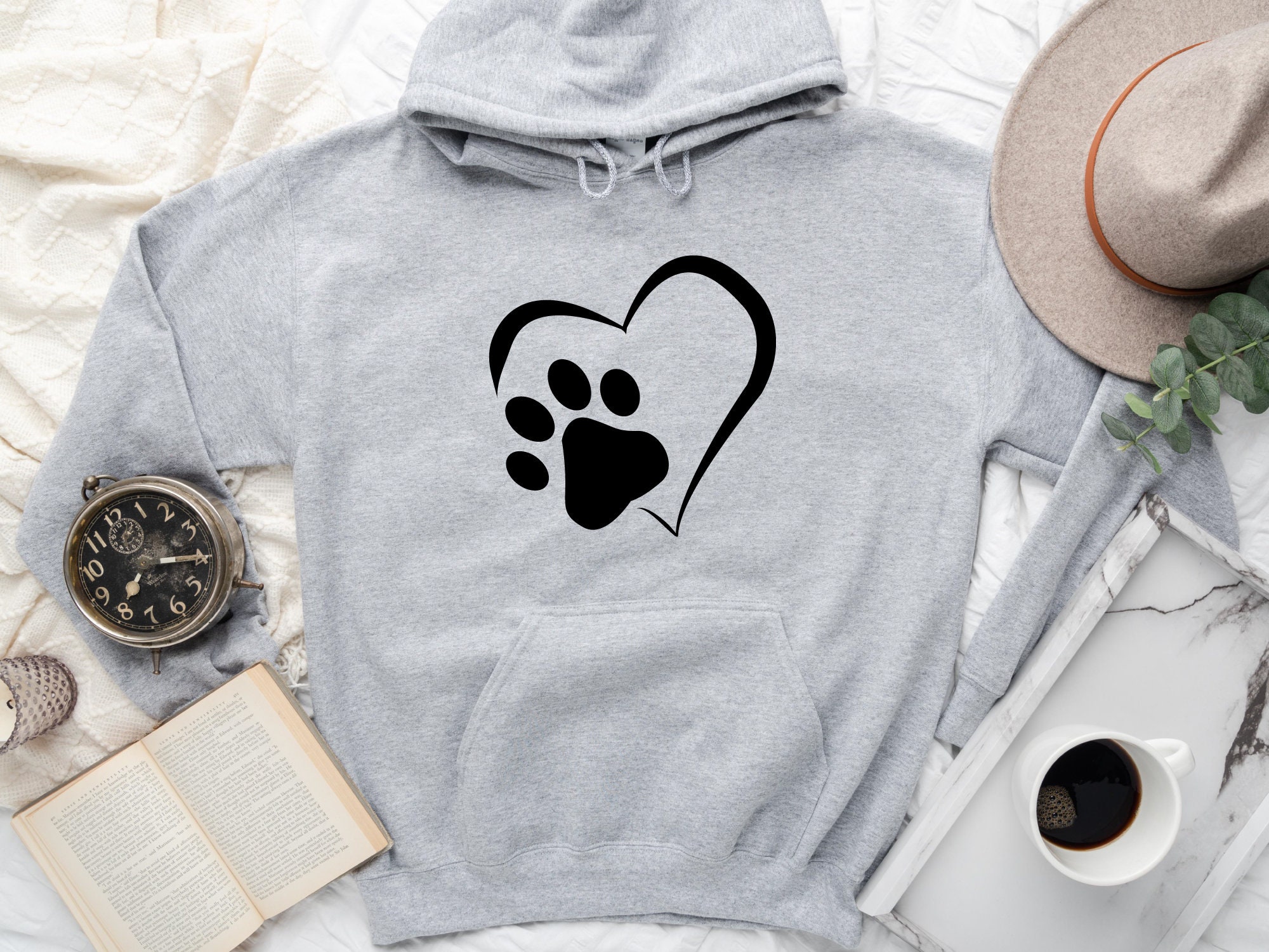Dog Walker Dog and Paw Print With Heart Sweatshirt India