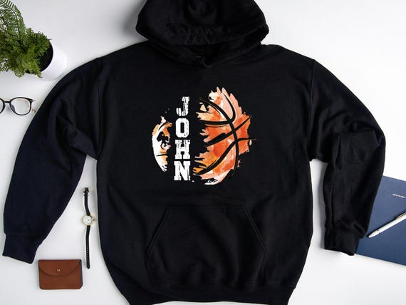Personalized Basketball Hoodie: Custom Name, Varsity Style
