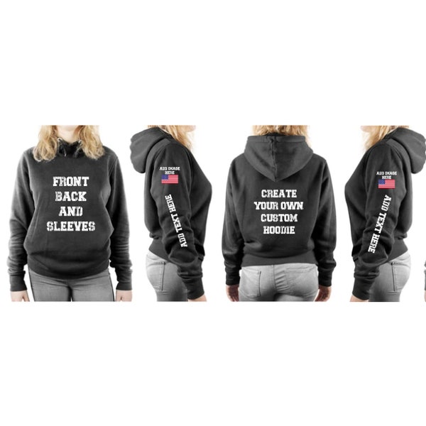 Custom Hoodie, Custom Text On Hoodie, Custom Logo, Custom Photo, Personalized Hoodie, Custom Photo, Custom Unisex Sweatshirt,