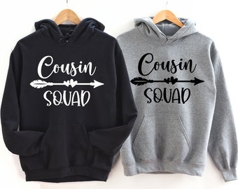 Cousin Squad Hoodie, Matching Family Reunion Sweatshirt
