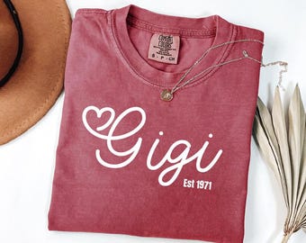 Vintage Gigi Grandma Shirt - Relaxed Fit, Garment Dyed