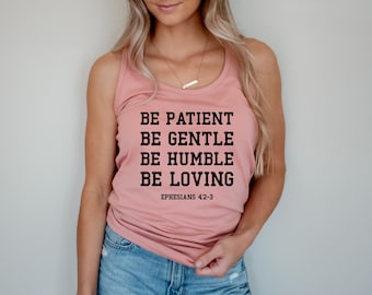 Christian Bible Verse Racerback Tank Top, Inspirational Gift
