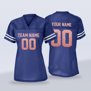 Glitter Text Football Jersey – Custom Name & Number football jersey Shirt –  Sparkly Game Day Team Shirt – Custom Sports Fan Gift