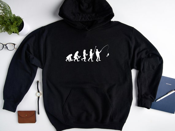 Evolution Fishing Sweatshirt, Evolution Fishing Hoodie, Fishing Gifts, Fishing Sweater, Fisherman Gift, Fishing Gift