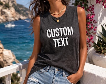 Muscle Tank Top: Customizable Sleeveless Shirt (Women's Sizes)