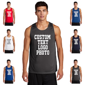Custom Dry Fit Tank Top for Men & Women – Breathable Athletic Shirt for Gym, Running, Training, or Team Events