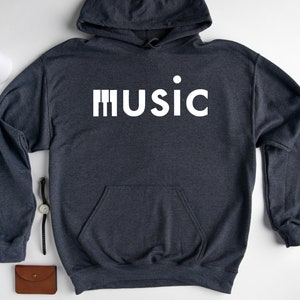 Music Hoodie, Music Lover Sweatshirt, Piano Lover Hoodie, Piano Music Hoodie, Concert Shirt Hoodie, Music Lover Gift, Musician Hoodie
