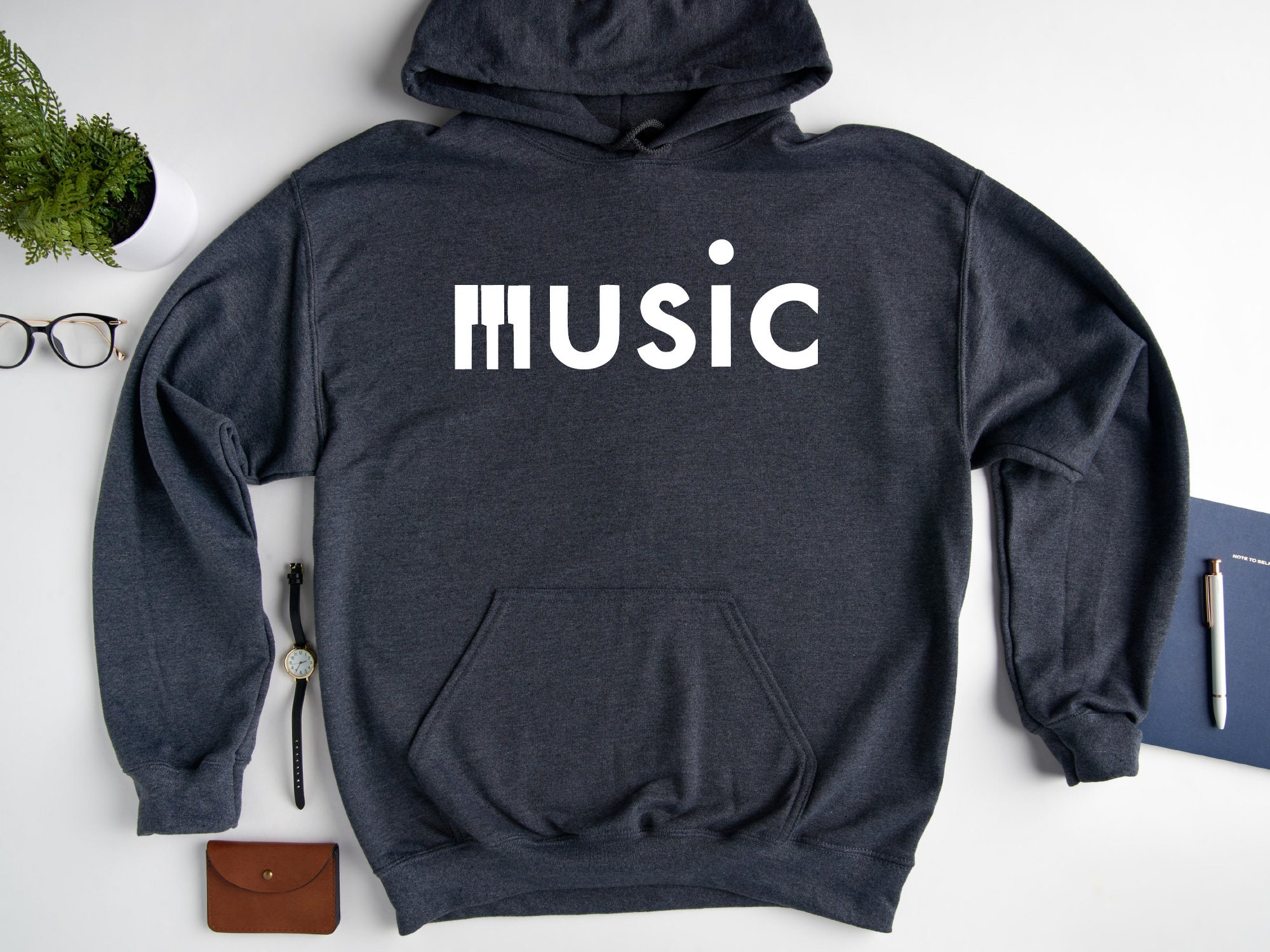 Music Hoodie Music Lover Sweatshirt Piano Lover Hoodie - Etsy