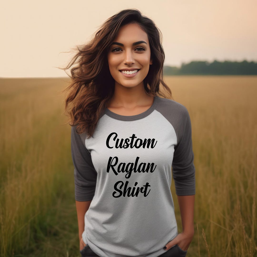 Custom Raglan Shirt - Personalized Baseball Tee, Retro Team Jersey ...