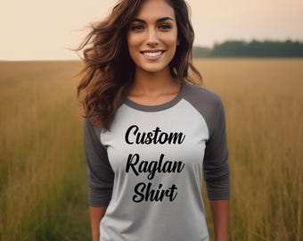 Custom Raglan Shirt – Personalized Baseball Tee, Retro Style