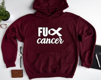 Fuck Cancer Hoodie Sweater, Cancer Sweatshirt, Fuck Cancer Hoodie For Women, Fuck Cancer Warrior Sweater, Fuck Cancer Hoodie