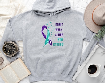 Don't Walk Alone Stay Strong Sweatshirt, Mental Health Awareness Hoodie, Suicide Awareness Hoodie, Therapist Gift, Suicide Prevention Sweat