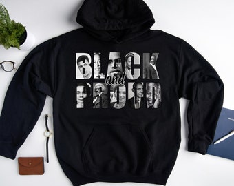 Black and Proud Hoodie, Black Lives Matter Hooded Sweatshirt, BLM Hoodie, Black and Proud Hooded Sweater, Juneteenth Hoodie