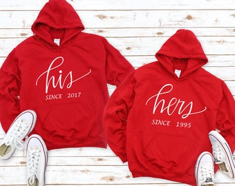 Couple Hoodie Chillin With Her & Chillin With Him His And Hers New Sweatshirts 