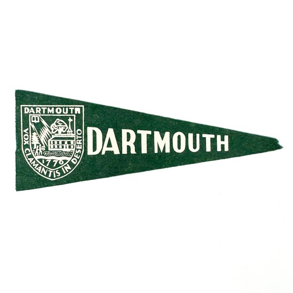 Vintage Dartmouth College 9" Mini Pennant