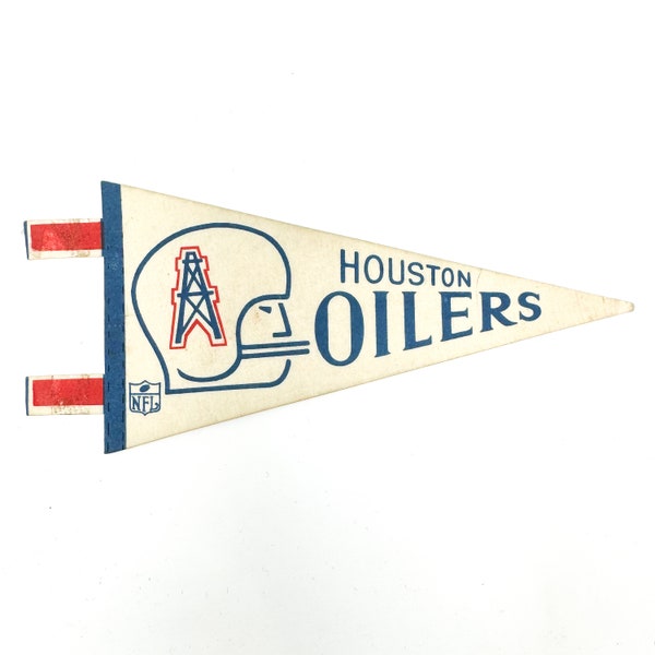 Vintage Houston Oilers 7" NFL Equipo Mini Banderín