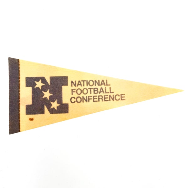 Vintage 9" National Football Conference NFL Team Mini Pennant