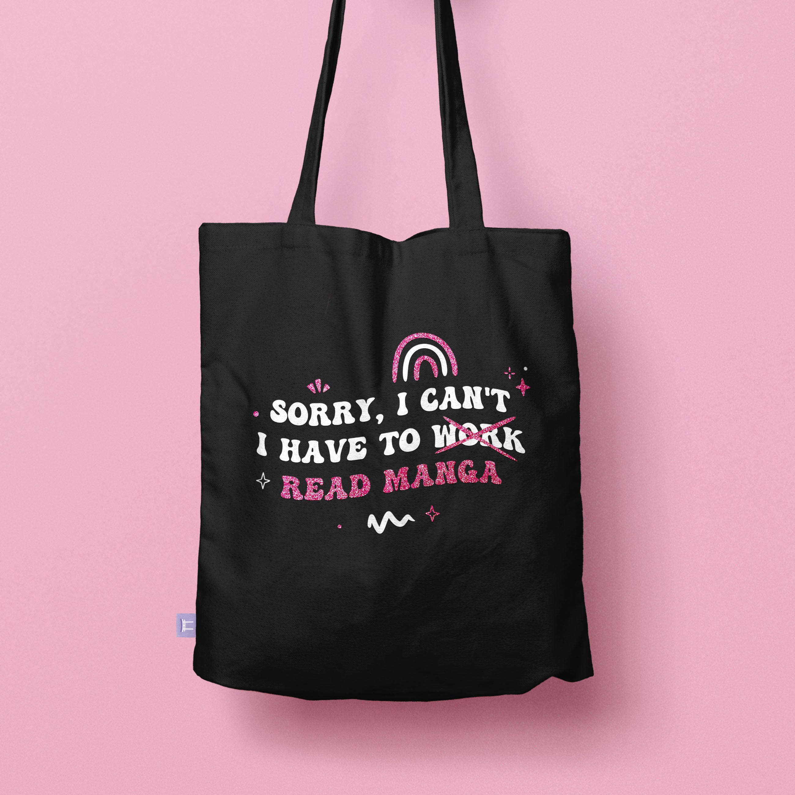 Large Tote Bag Sad Girl Bad Girl Anime Waifu Babe Grocery 