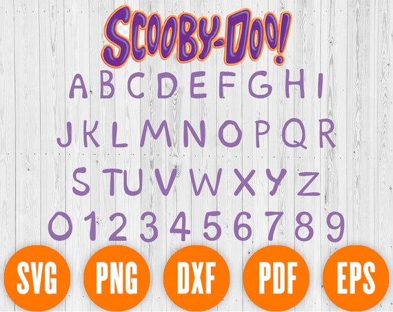 Scooby Doo Font SVG scooby doo alphabet scooby doo letters | Etsy
