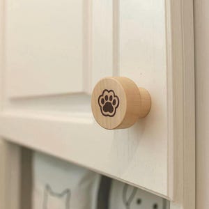 Lot de 2 boutons de tiroir pour meuble de nourriture d'animaux - Poignées rondes pour garde-manger