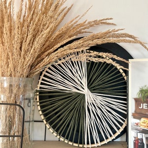 Set of 2 Wall Hanging Decor - Assorted Colors - Home Decorations - 12 Inch Wooden Hoop and Macrame