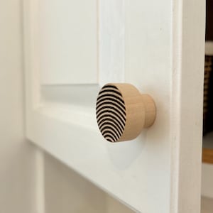 2 boutons de tiroir en bois pour commode - Accessoires rond pour mobilier - Décoration en bois minimaliste