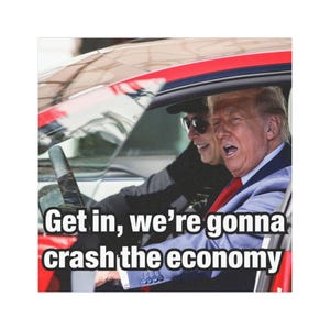Car Magnets, Funny Trump and Musk Bumper Magnet, Sarcastic Political Vehicle Decal, Humorous Presidents Magnet, Novelty Auto Sticker,