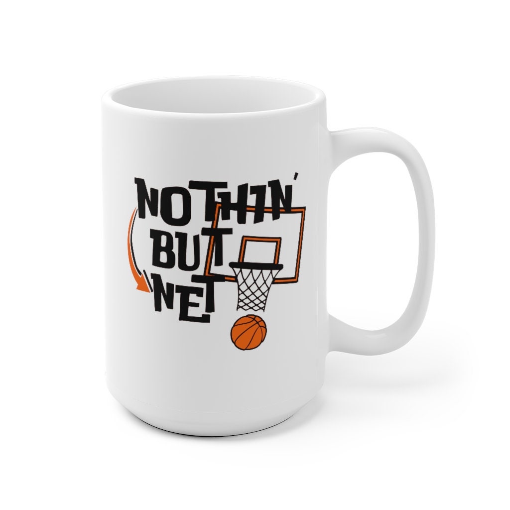 Discover Basketball Coffee Mug, Sports Mug, Nothin But Net, Basketball