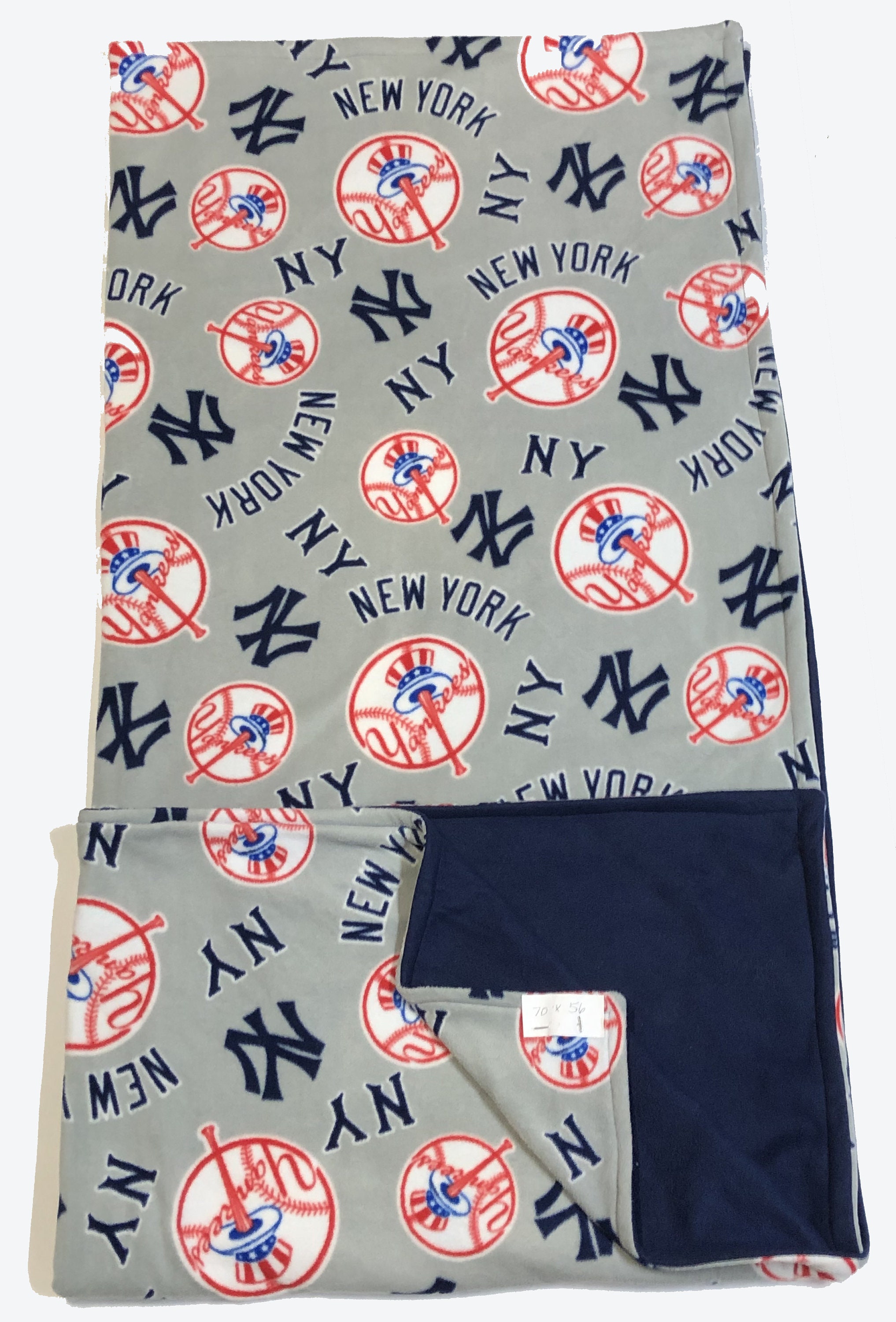 MLB New York Yankees Fleece Blanket / Throw Tophat & Bat Etsy