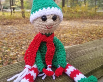 Weihnachtself häkeln Urlaub handgemachte Dekoration Amigurumi