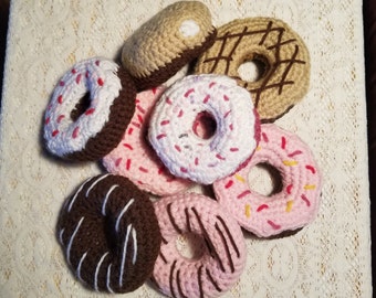 Made to order Donuts 2-piece Play Food Amigurumi Crochet