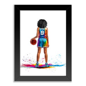 Basketbalcadeaus voor meisjes | Gepersonaliseerde basketbalposter | Damesbasketbal | Gepersonaliseerde basketbalcadeau | Basketbalcadeaus