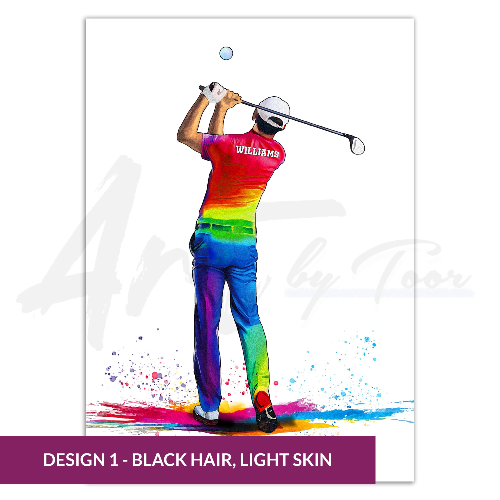 Personalised Golf Gifts for Men | Golf Gifts for Men | Golf Poster | Golf Gift | Father&#39;s Day Gift | Golf Gifts for Dad | Mens Golf