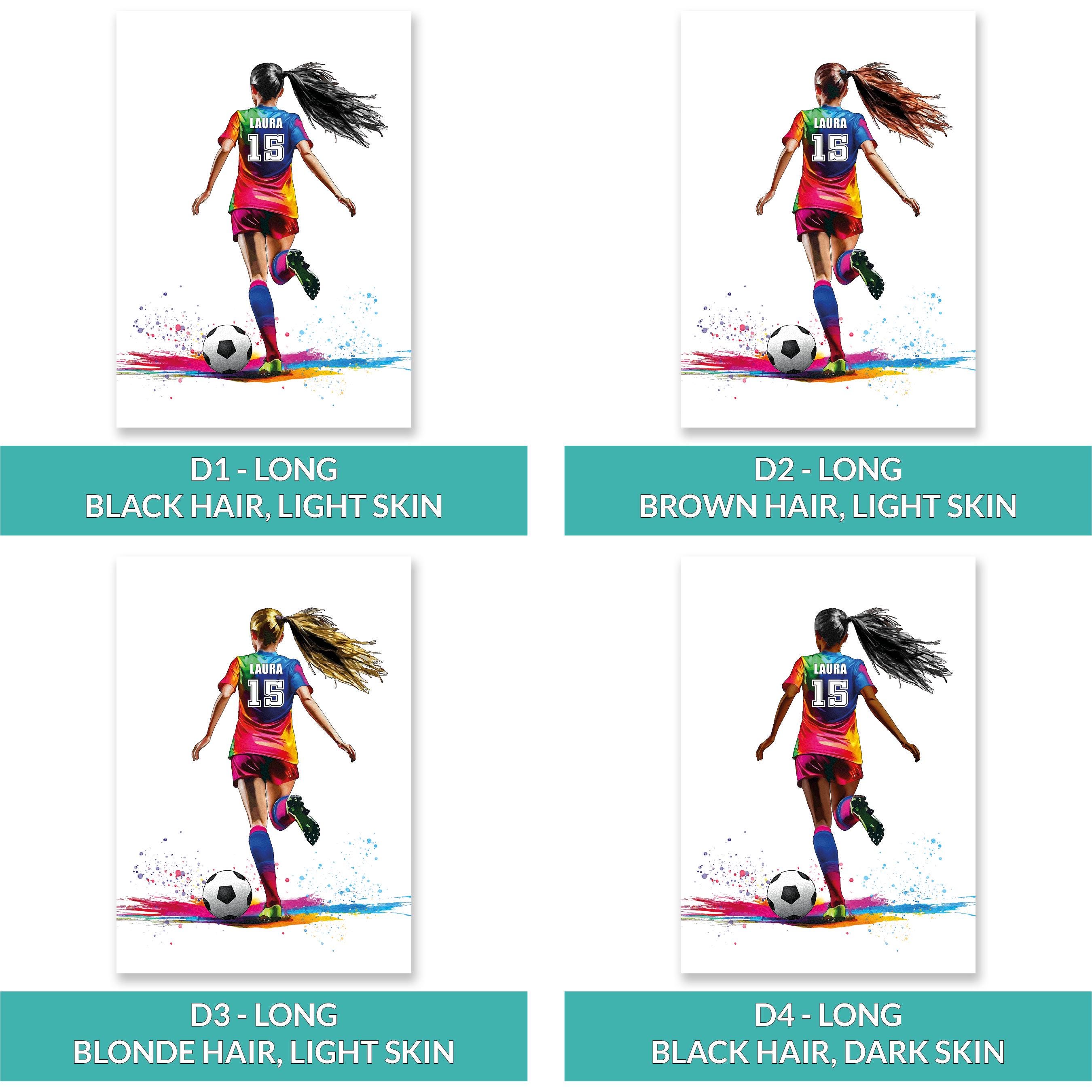 Personalised Football Player Gift for Girls | Girls Soccer Player | Football Gifts for Girls | Personalised Soccer | Girls Football