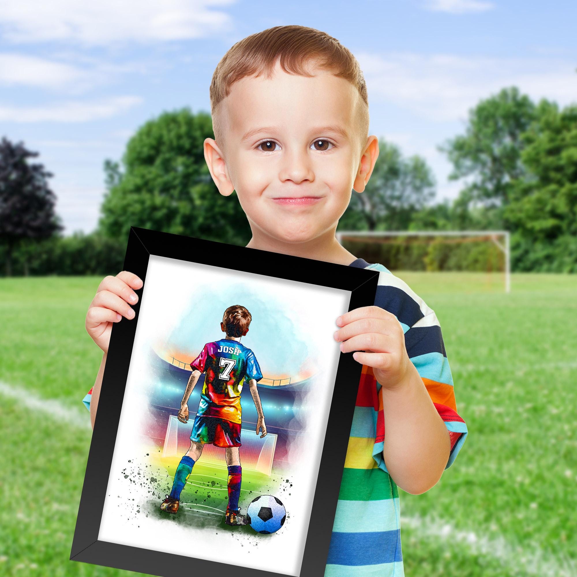 Personalised Football Player Gift | Football Gifts for Boys | Boy Football Poster | Football Wall Art | Soccer Gift | Birthday Gift