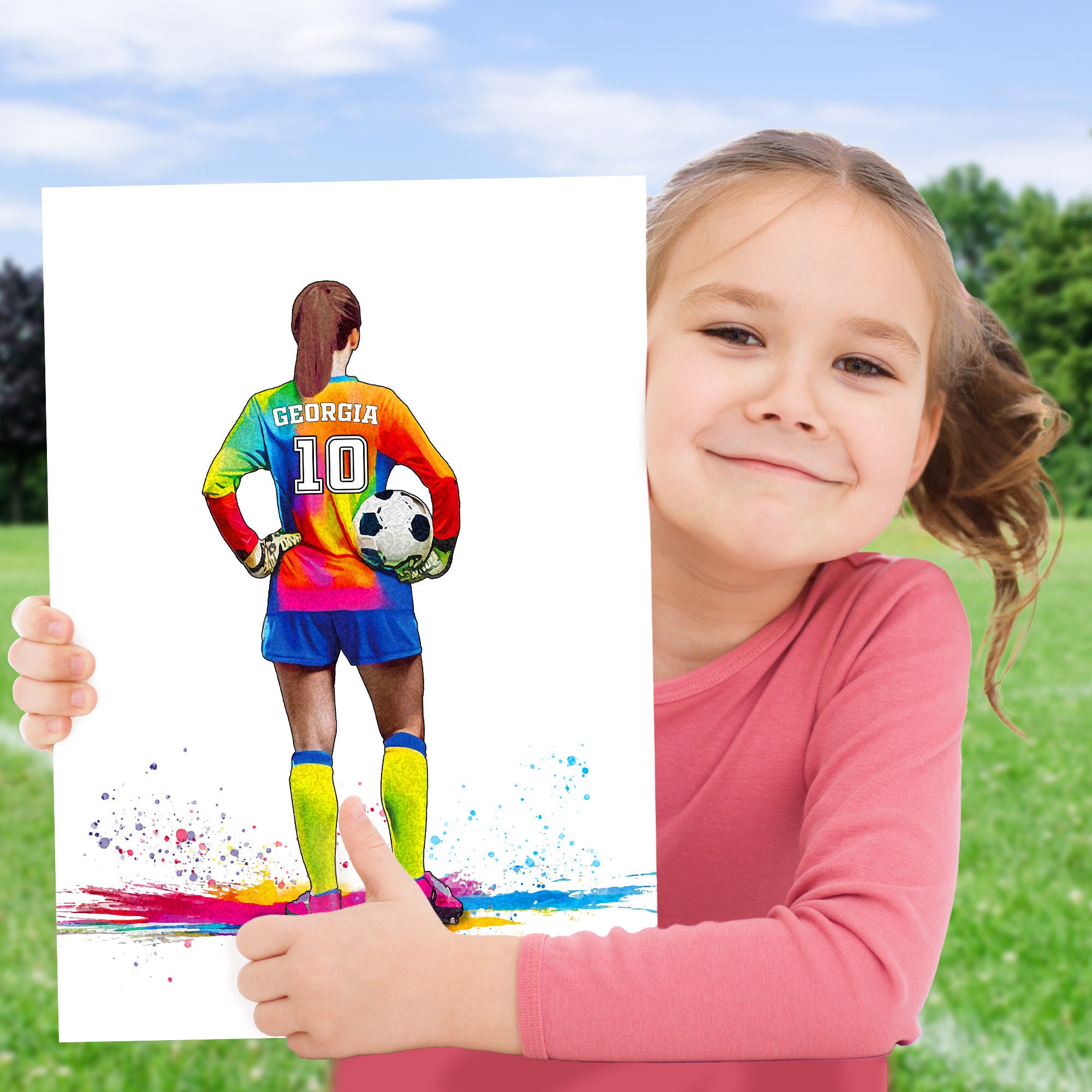 Personalised Girl Goalkeeper Gift | Football Gifts for Girls | Goalie Gift | Goalkeeper Gift | Soccer Gift | Football Birthday Gift
