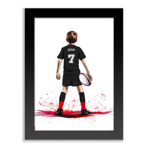 Personalised Saracens Rugby Player Gift | Saracens Rugby Gifts for Boys | Rugby Wall Art | Rugby Bedroom Art | Rugby Poster | Saracens Rugby