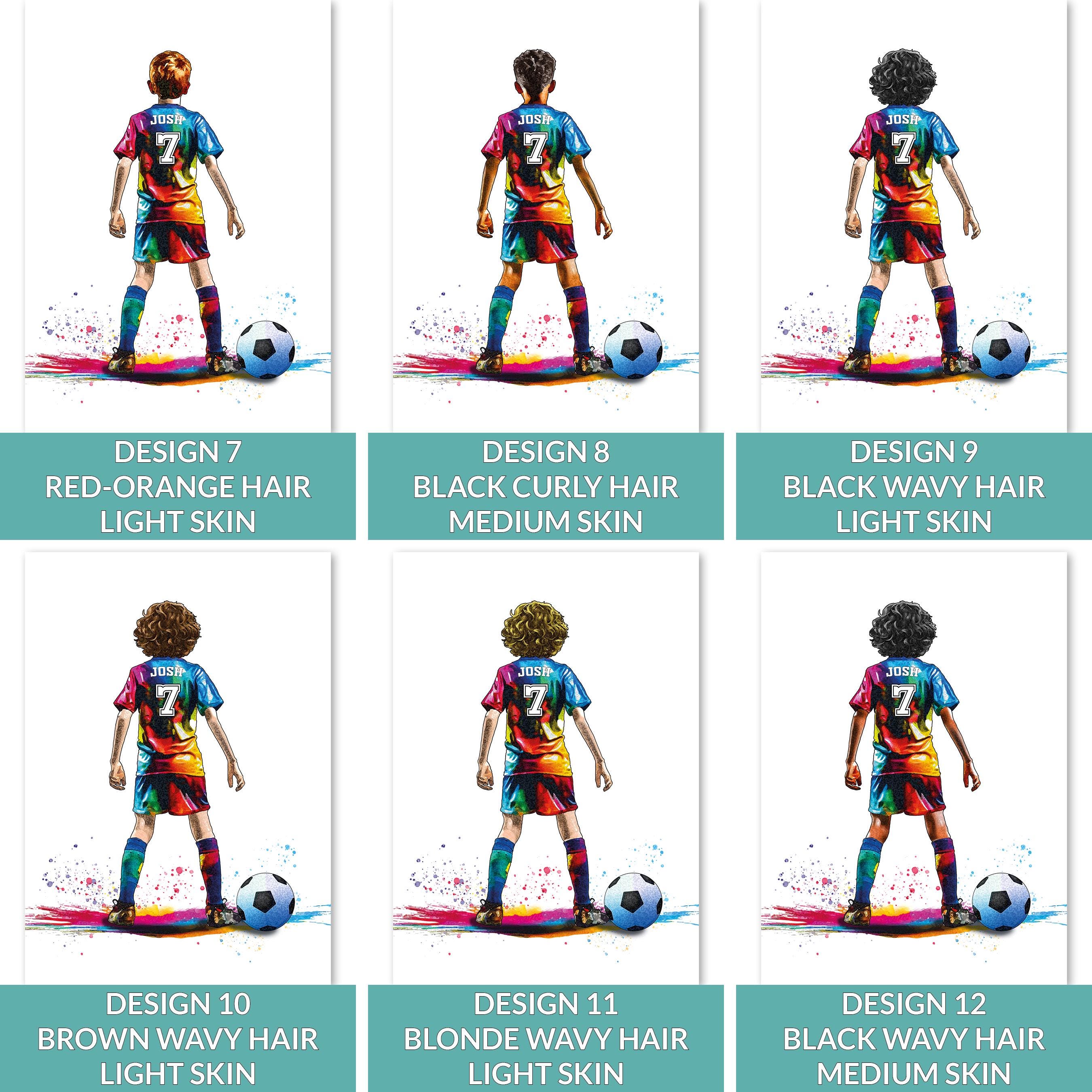 Personalised Football Player Gift | Football Gifts for Boys | Boy Football Poster | Football Wall Art | Soccer Gift | Birthday Gift