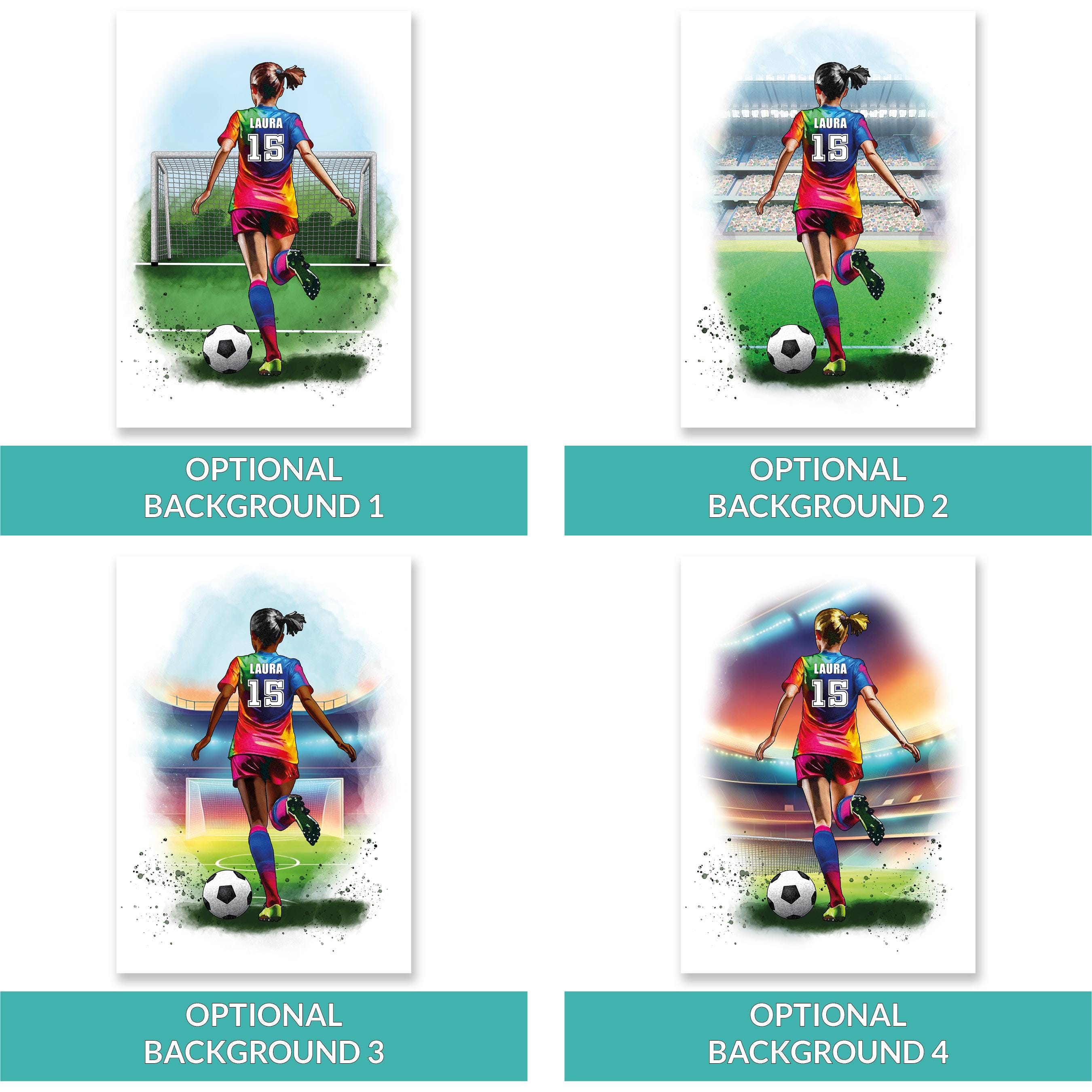 Personalised Football Player Gift for Girls | Girls Soccer Player | Football Gifts for Girls | Personalised Soccer | Girls Football
