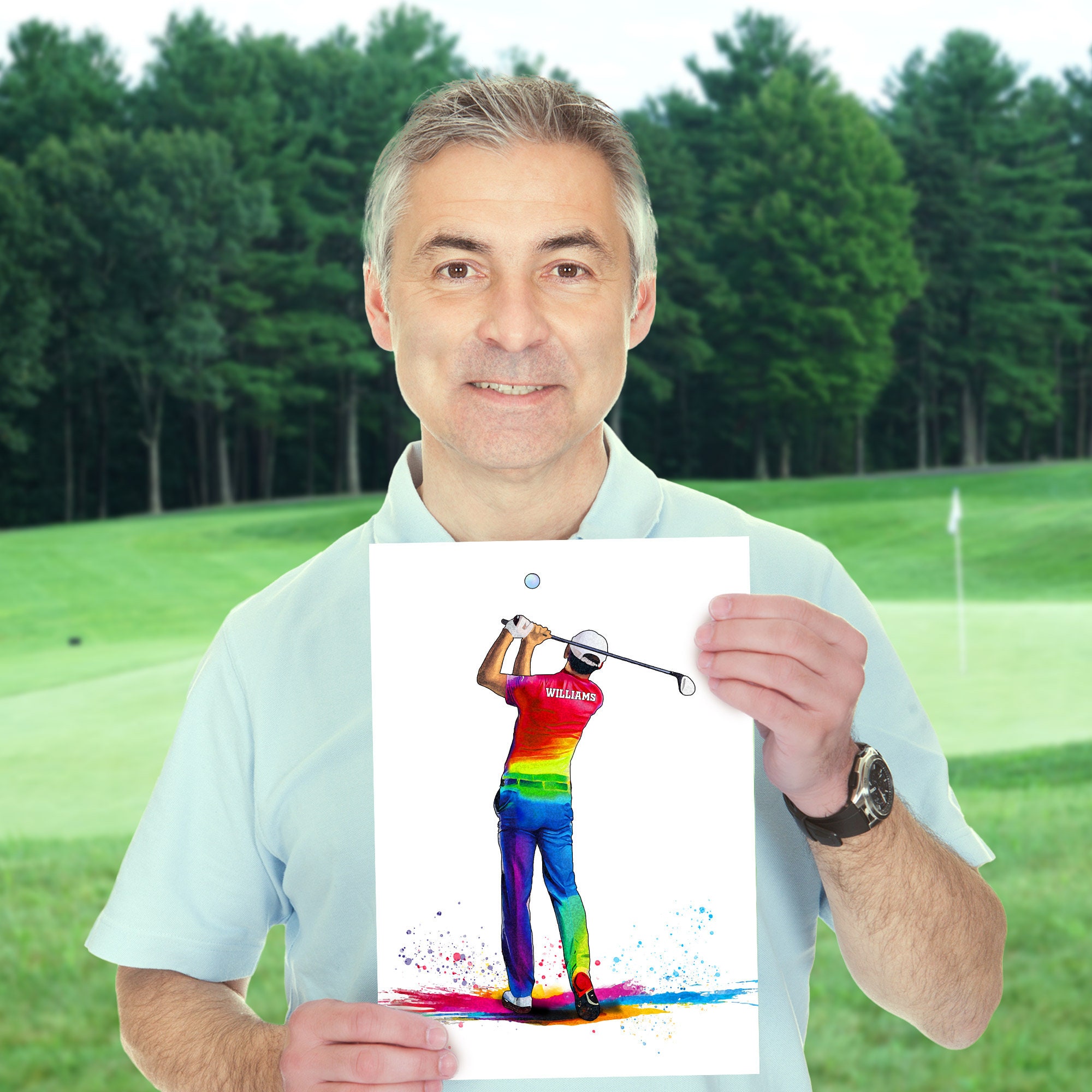 Personalised Golf Gifts for Men | Golf Gifts for Men | Golf Poster | Golf Gift | Father&#39;s Day Gift | Golf Gifts for Dad | Mens Golf